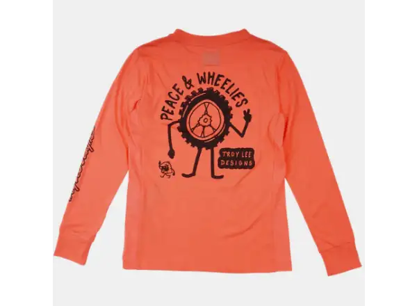 Troy Lee Designs Skyline Ride Tee dětský dres dlouhý rukáv P&W Melon