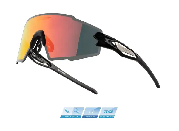 Force Mantra cyklistické brýle černá/červená polarizační skla