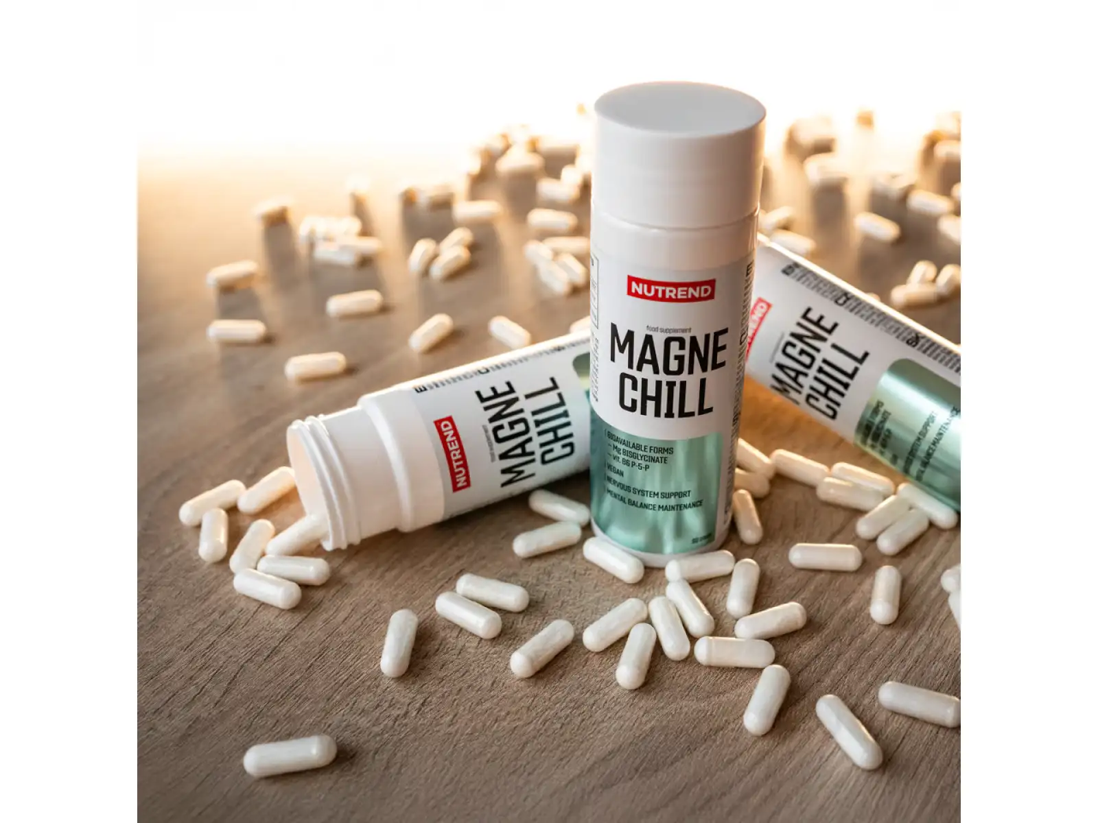 Nutrend Magnechill hořčík bisglycinát s vitaminem B6 90 kapslí