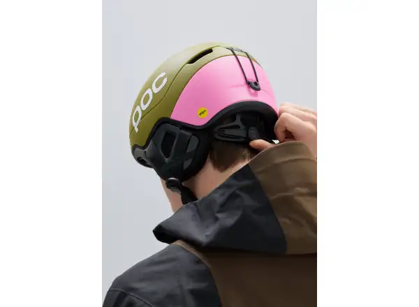 POC Obex Contour lyžařská přilba Olivine Green Matt/Thulite Pink Matt