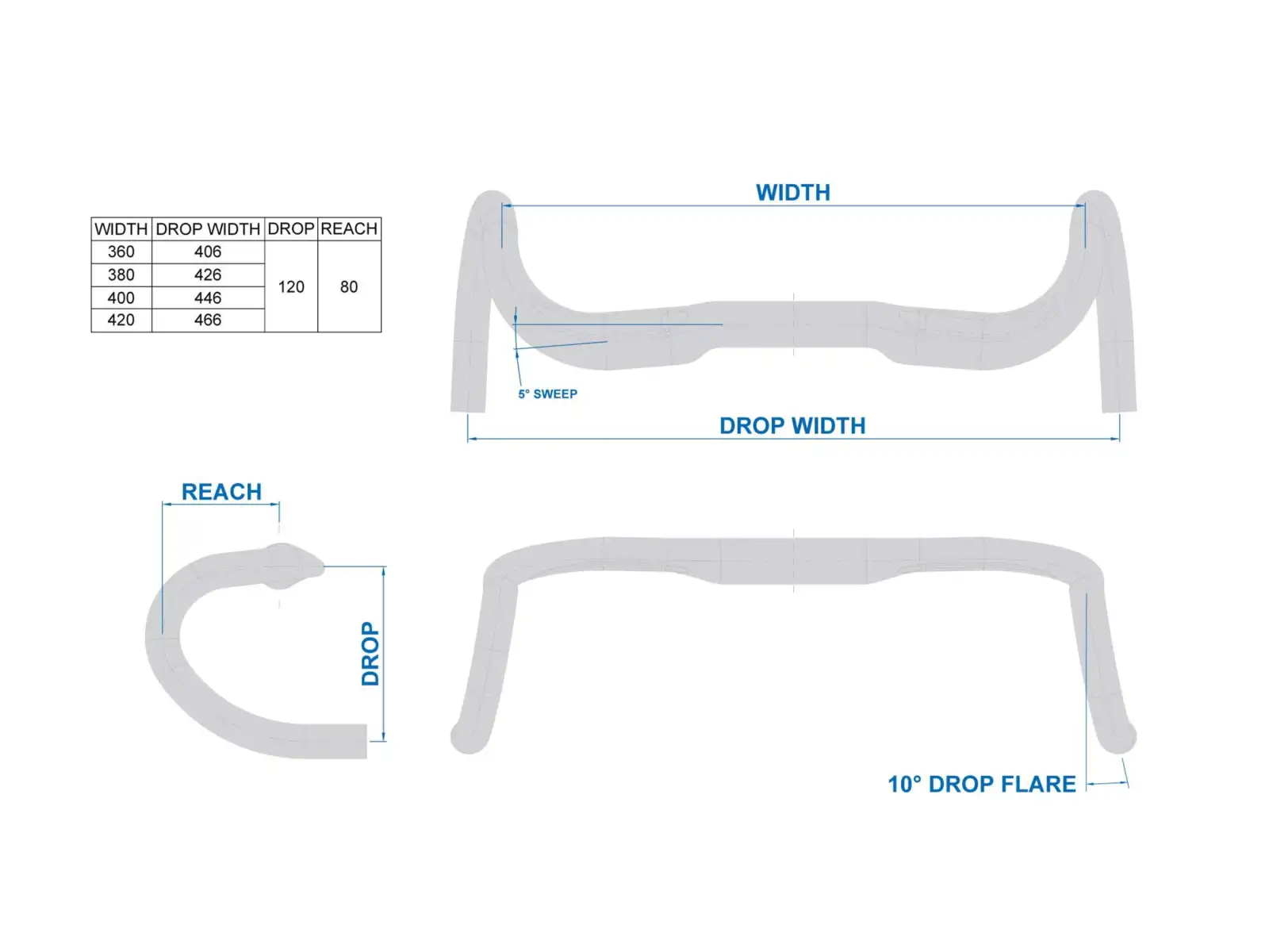 Ritchey Comp Streem silniční řídítka 36 cm