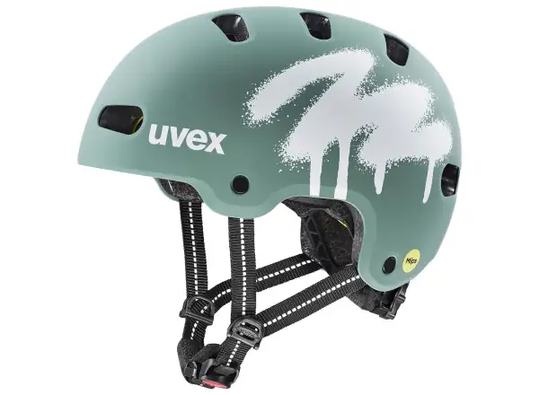 Uvex Kid 4 Style Mips dětská přilba Spray Sage Green Matt
