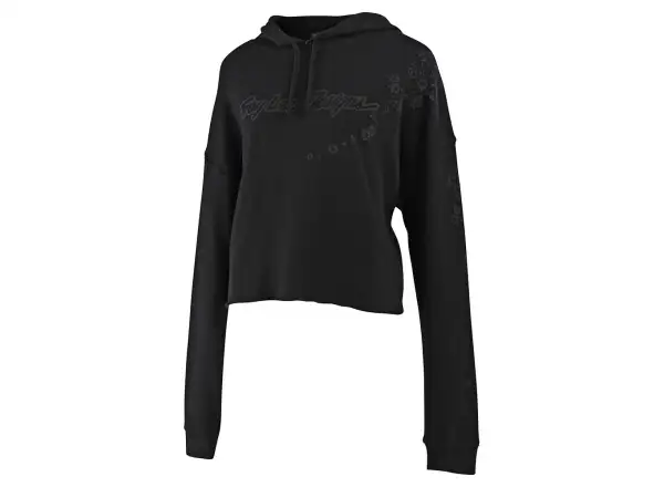 Troy Lee Designs Women Signature Floral Crop Pullover dámská mikina Black