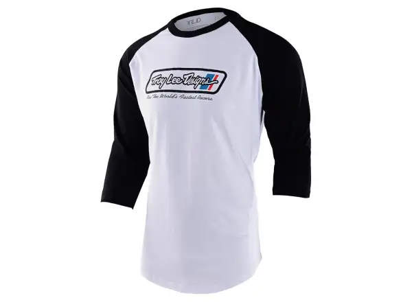 Troy Lee Designs Go Faster Raglan pánské triko 3/4 rukáv white/black