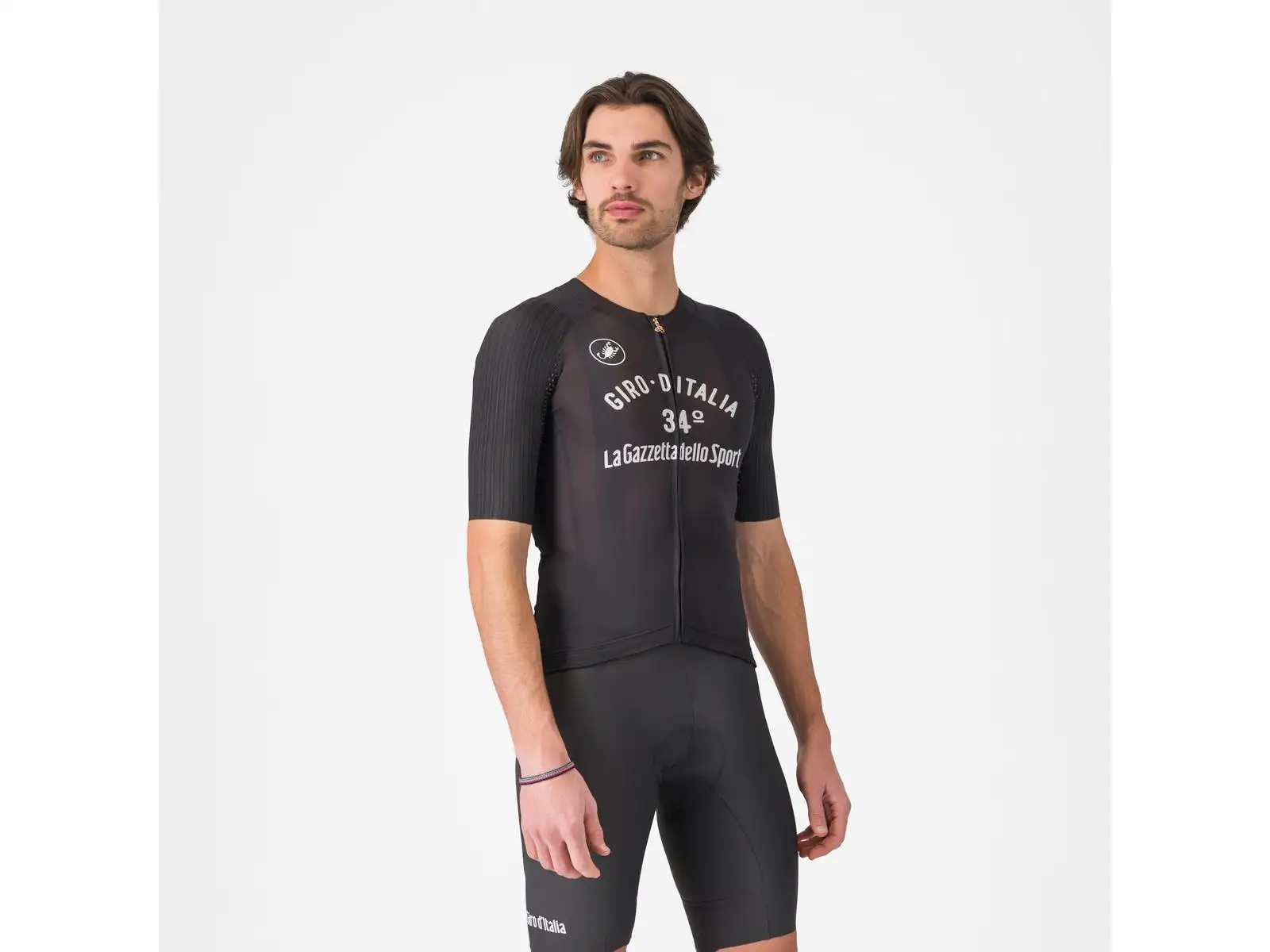 Castelli Giro Vintage Maglia Nera 34 pánský dres krátký rukáv Nero