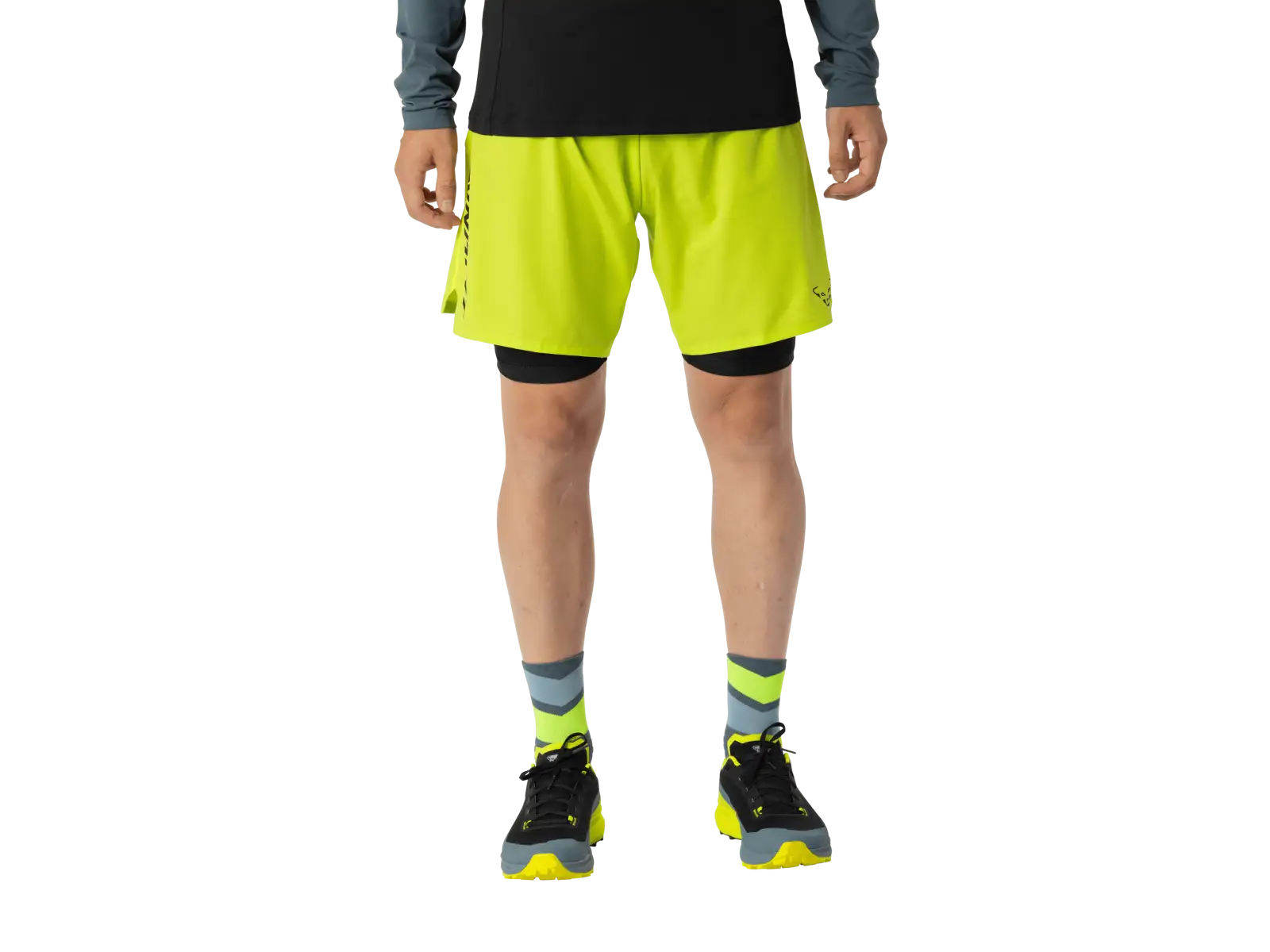 Dynafit Alpine Pro 2v1 pánské běžecké kraťasy Ultra Yellow