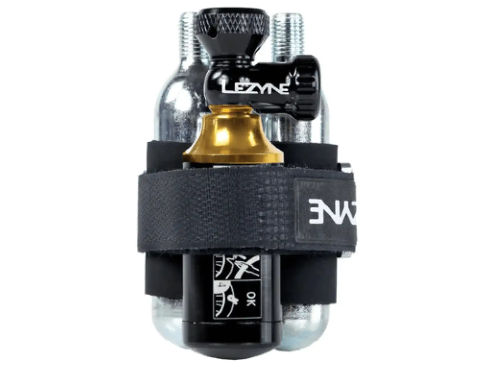 Lezyne Tubeless CO2 sada na opravu bezdušových plášťů s bombičkou Blaster Black