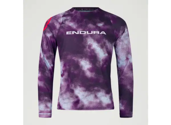 Endura Pixel Cloud pánský dres dlouhý rukáv Purple