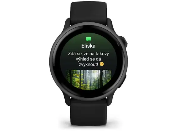 Garmin vívoactive 6 chytré hodinky Slate silikonový řemínek Black