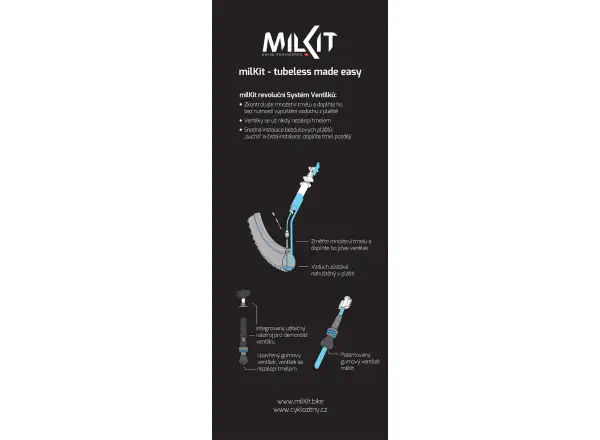 milKit bezdušové ventilky 55 mm černá