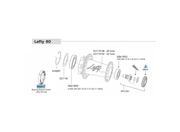 Cannondale Lefty hub bearing retainer náhradní díl náboje