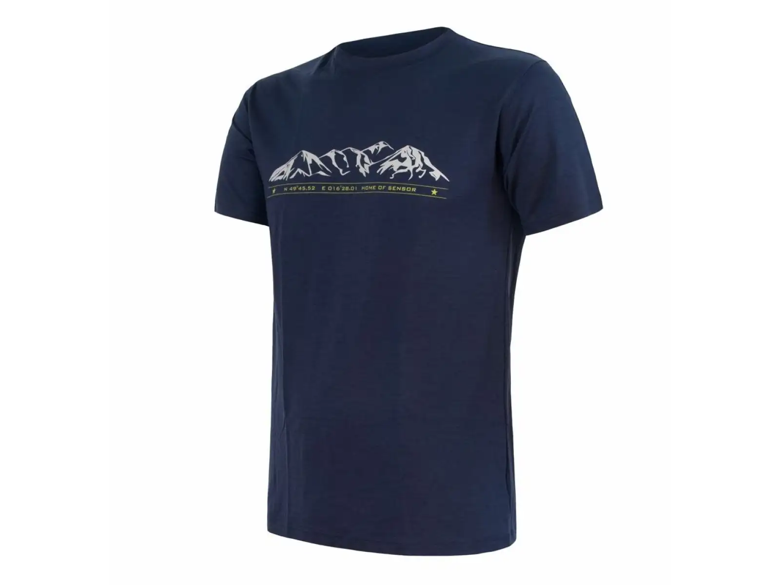 Sensor Merino Active PT Mountains pánské triko krátký rukáv Deep Blue