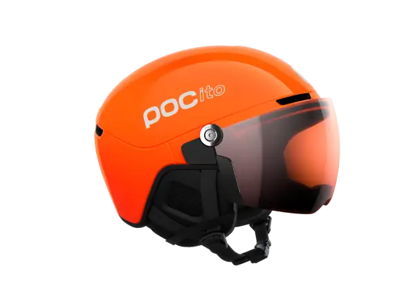 POC POCito Obex Visor dětská lyžařská přilba Fluorescent Orange
