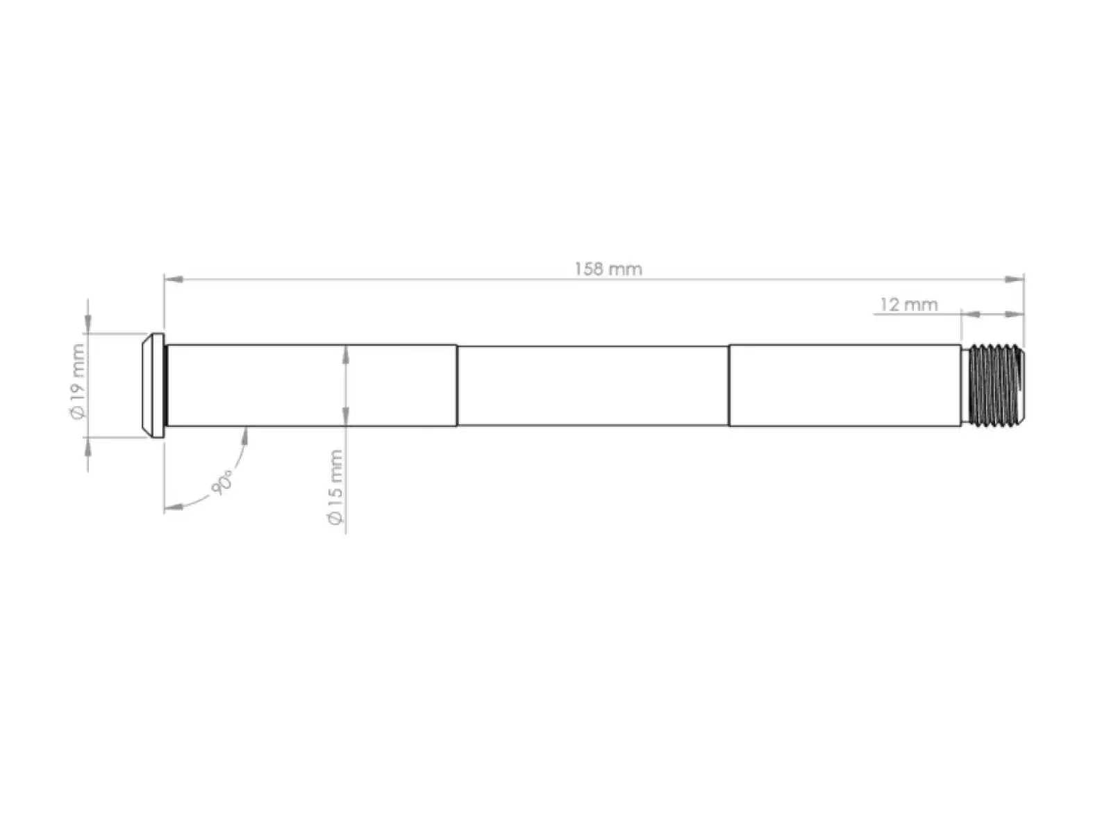 Burgtec Rockshox přední pevná osa 15x110 mm Boost oranžová