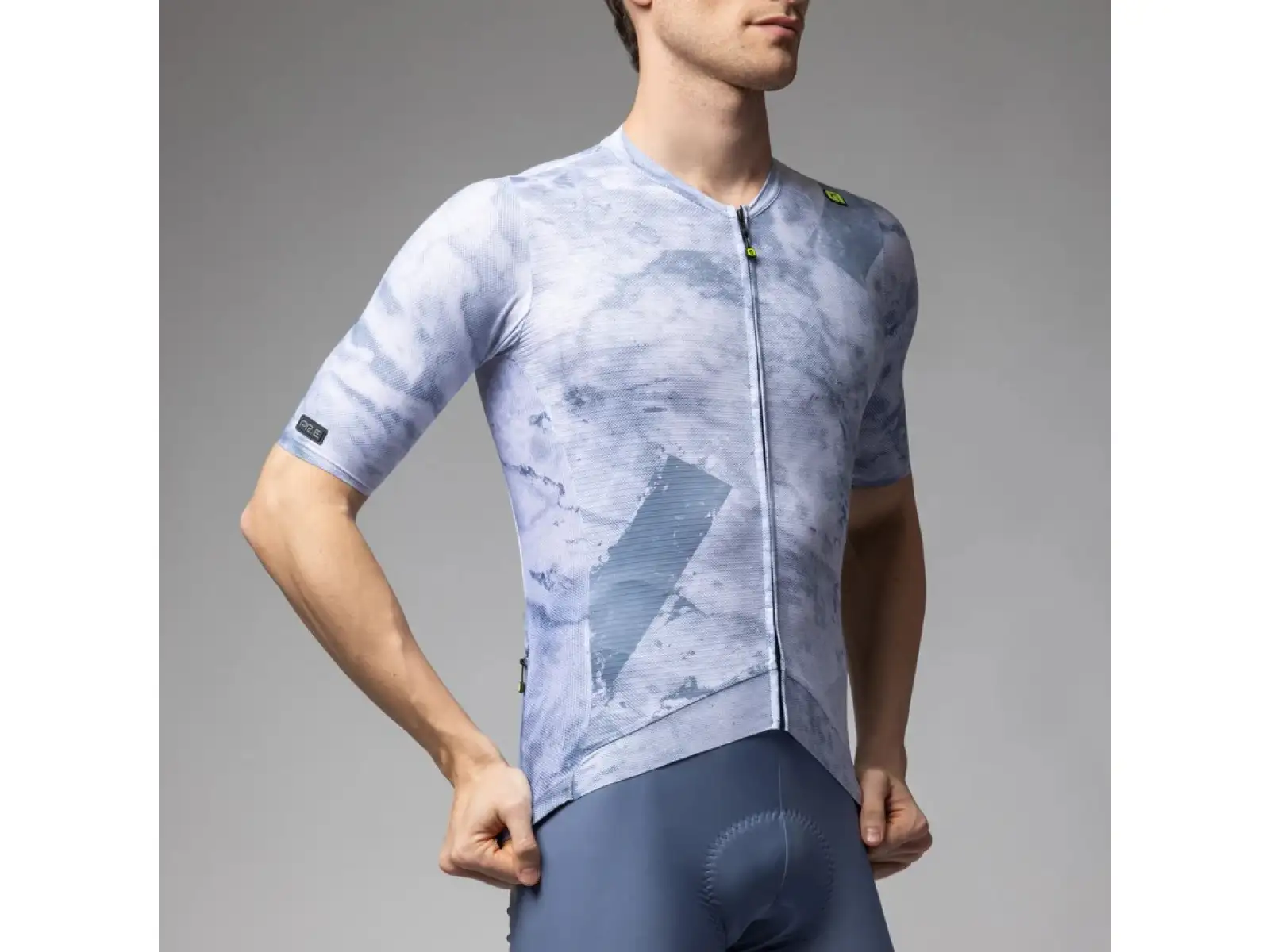 Alé PR-E Marble pánský dres krátký rukáv Steel Blue