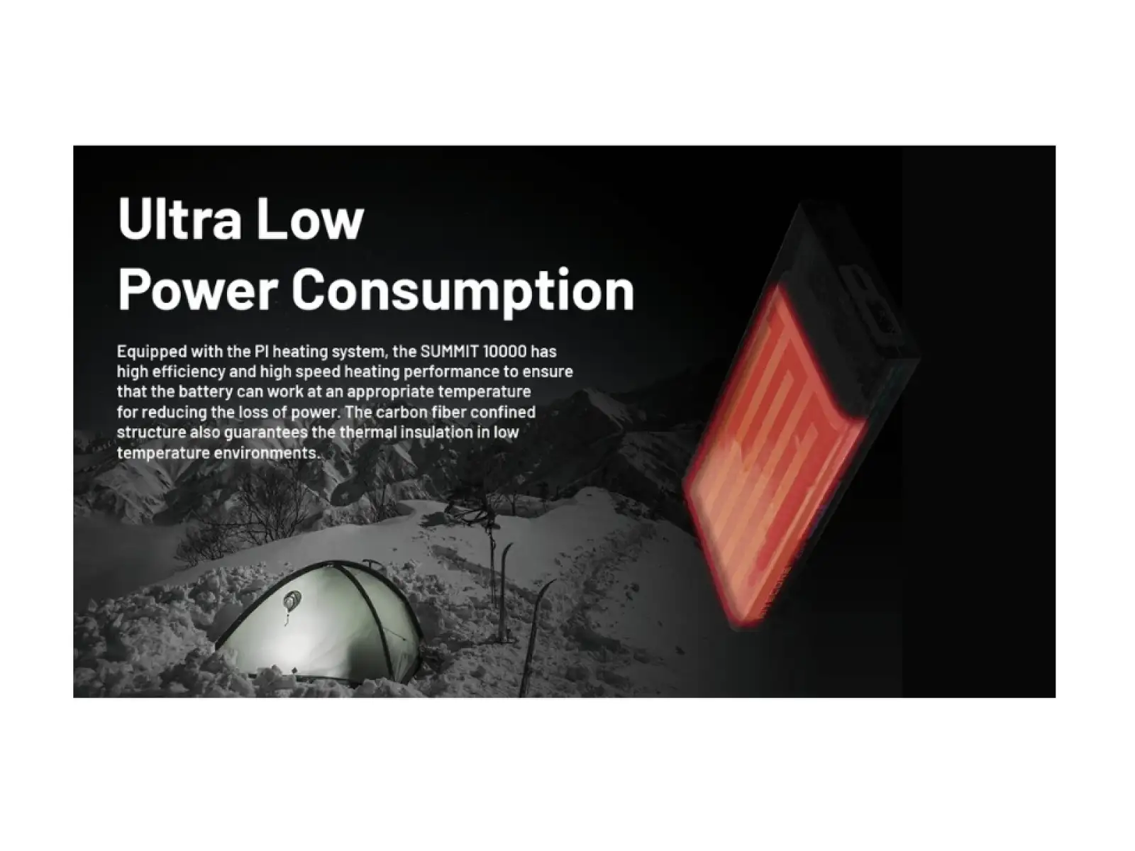 Nitecore výkonná Powerbanka do mrazu SUMMIT 10000, USB-C, až 3A výstup, 10000 mAh