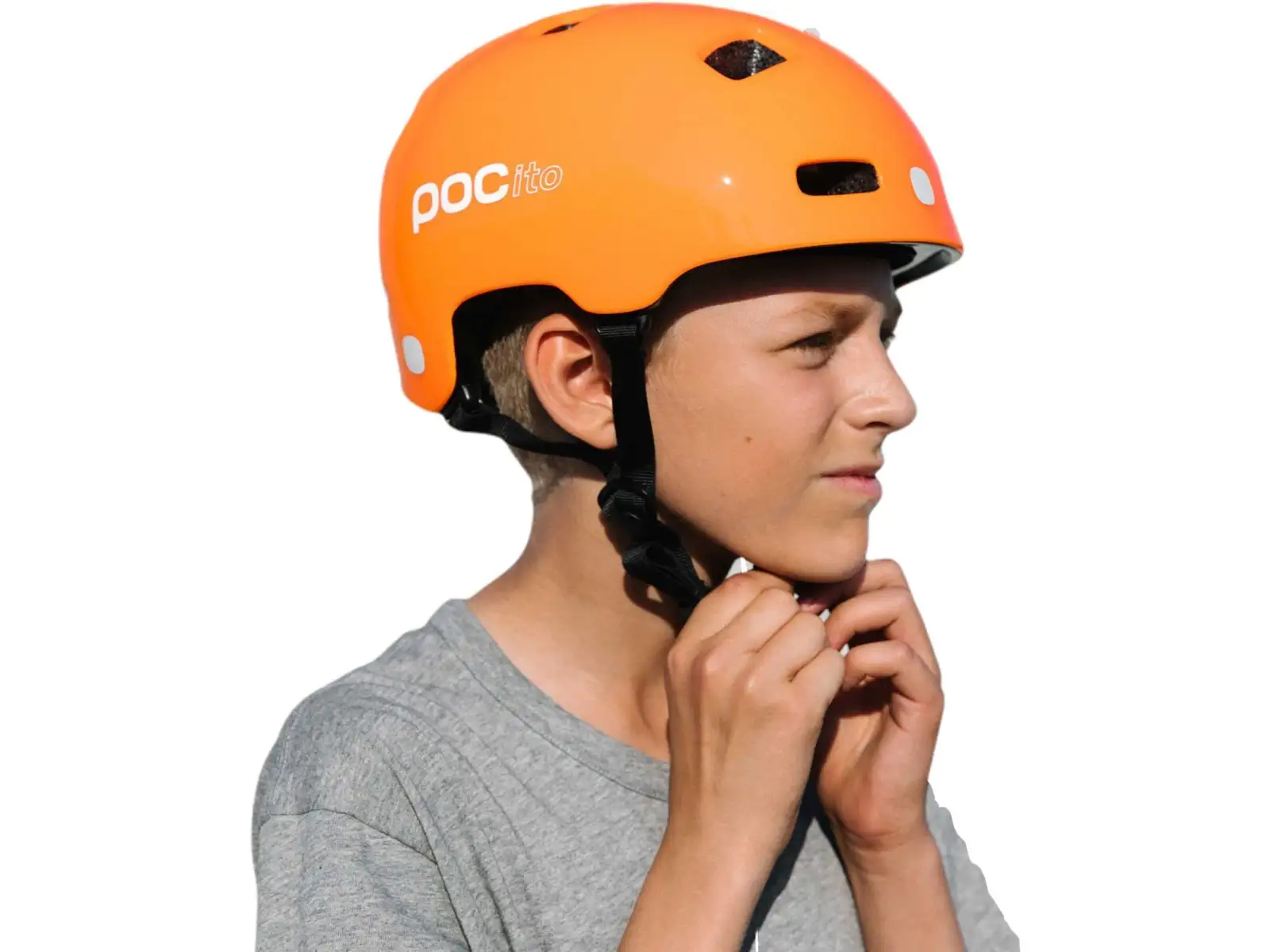 POC POCito Crane MIPS dětská přilba Fluorescent Orange