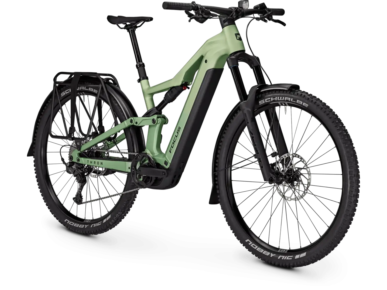 Focus THRON 7 EQP 720Wh celoodpružené elektrokolo Mintgrey / Artichokegreen