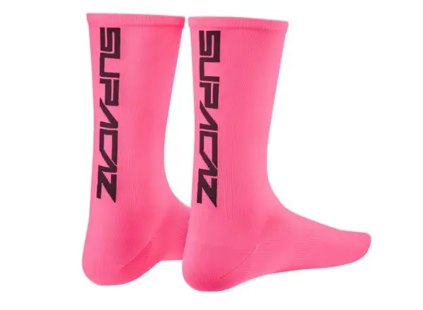 Supacaz Straight Up ponožky Neon Pink/Black