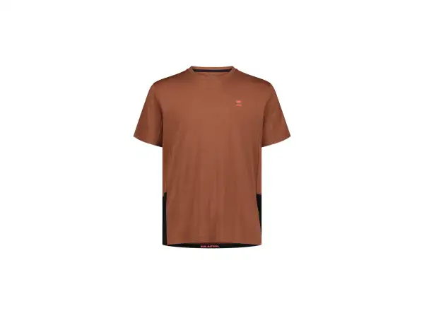Mons Royale Tarn Merino pánské triko krátký rukáv Cinnamon / Black