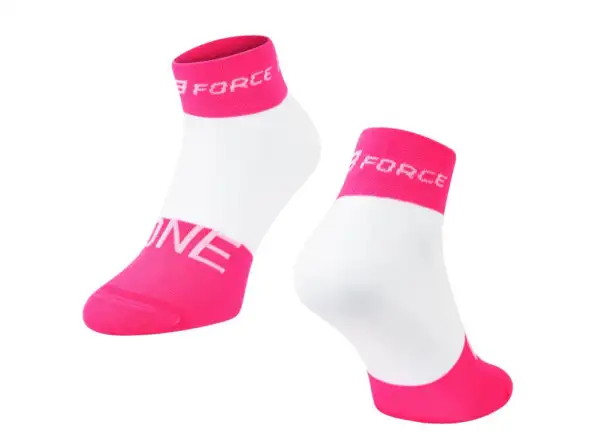 Force One ponožky růžová/bílá