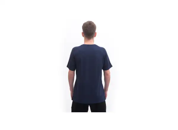 Sensor Merino Blend Moon pánské triko krátký rukáv Deep Blue