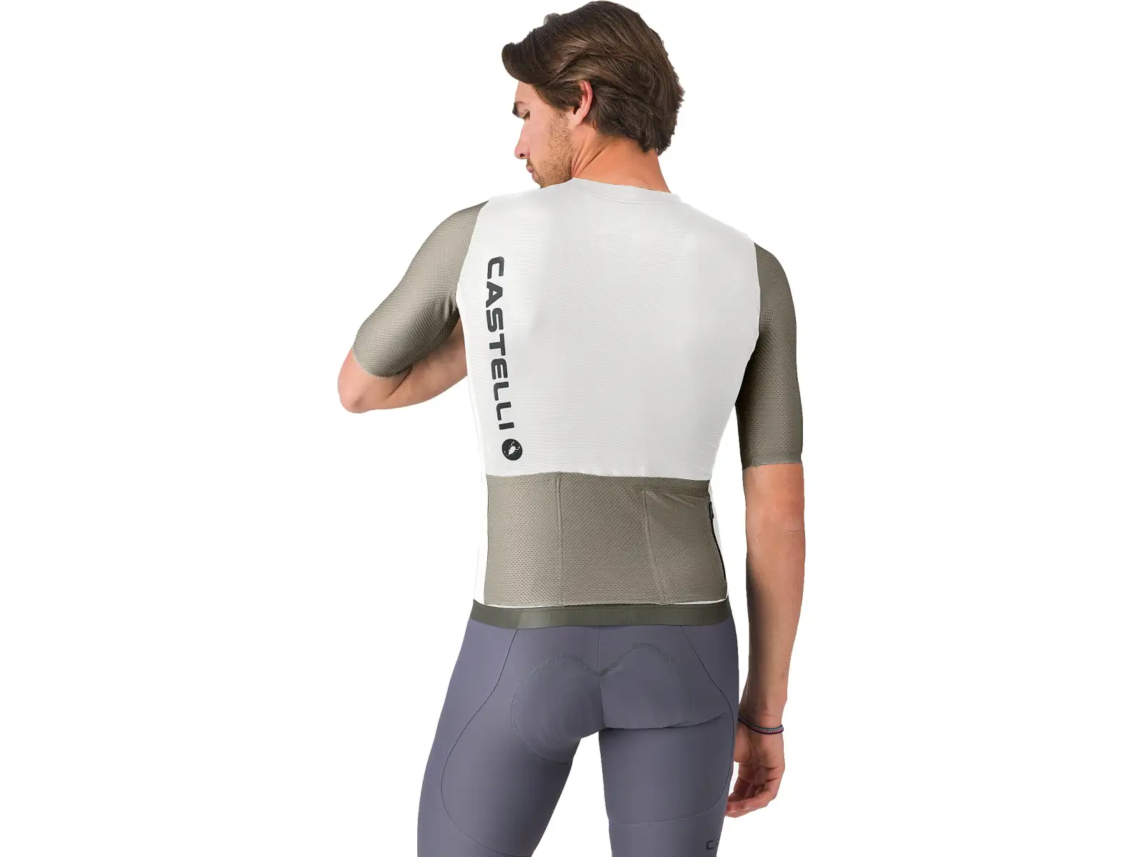 Castelli Corretto pánský dres krátký rukáv Ivory/Clay-Black