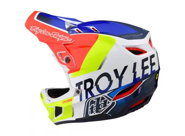 Troy Lee Designs D4 Composite Mips Qualifier přilba White/Blue