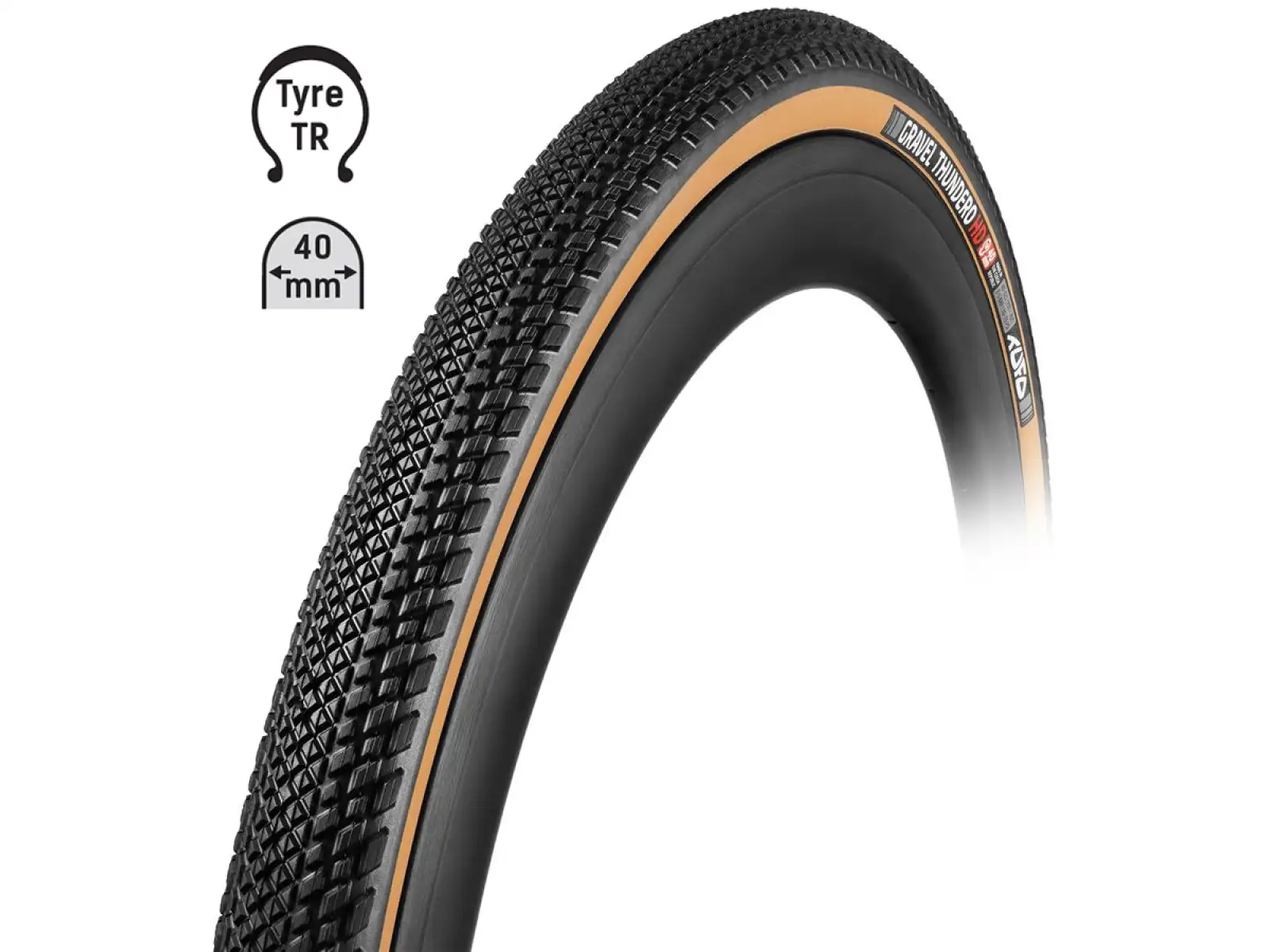 Tufo Gravel Thundero HD gravel plášť kevlar černá/béžová
