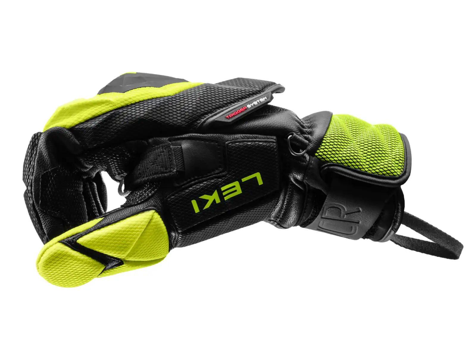 Leki WCR Venom SL 3D závodní rukavice Black-Ice Lemon