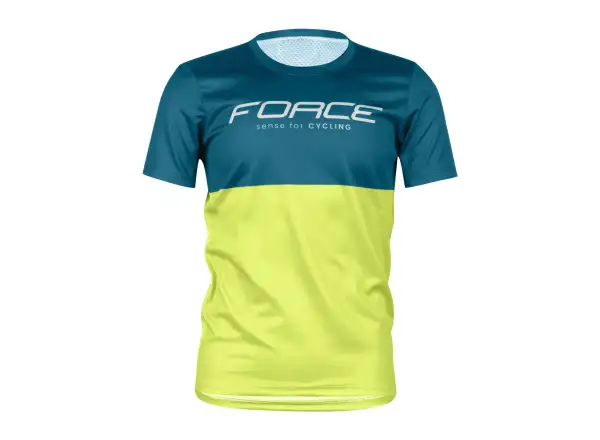 Force Kid MTB Cherry dětský dres krátký rukáv modrá/limetková