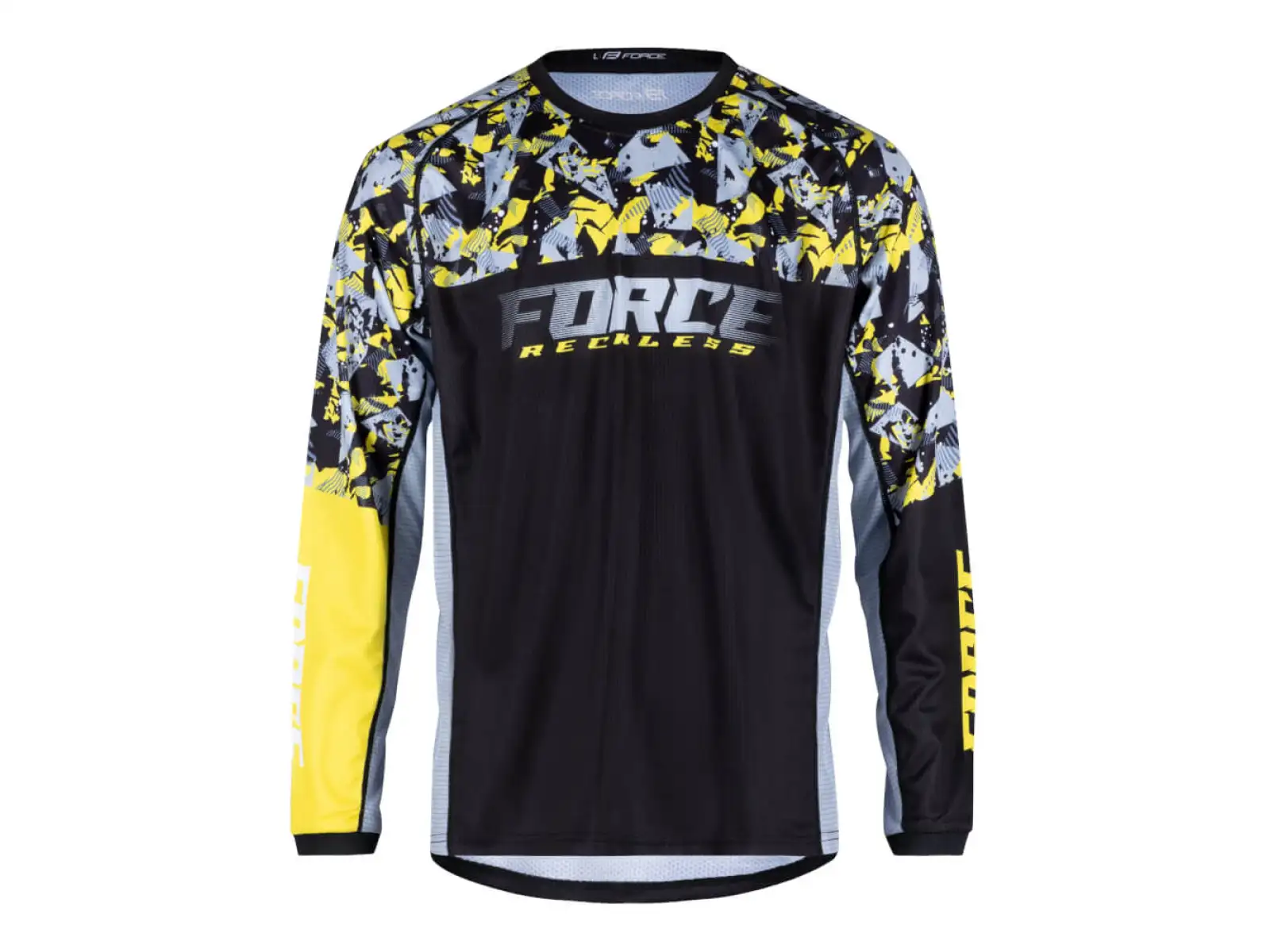 Force Reckless unisex dres dlouhý rukáv černá/žlutá/šedý