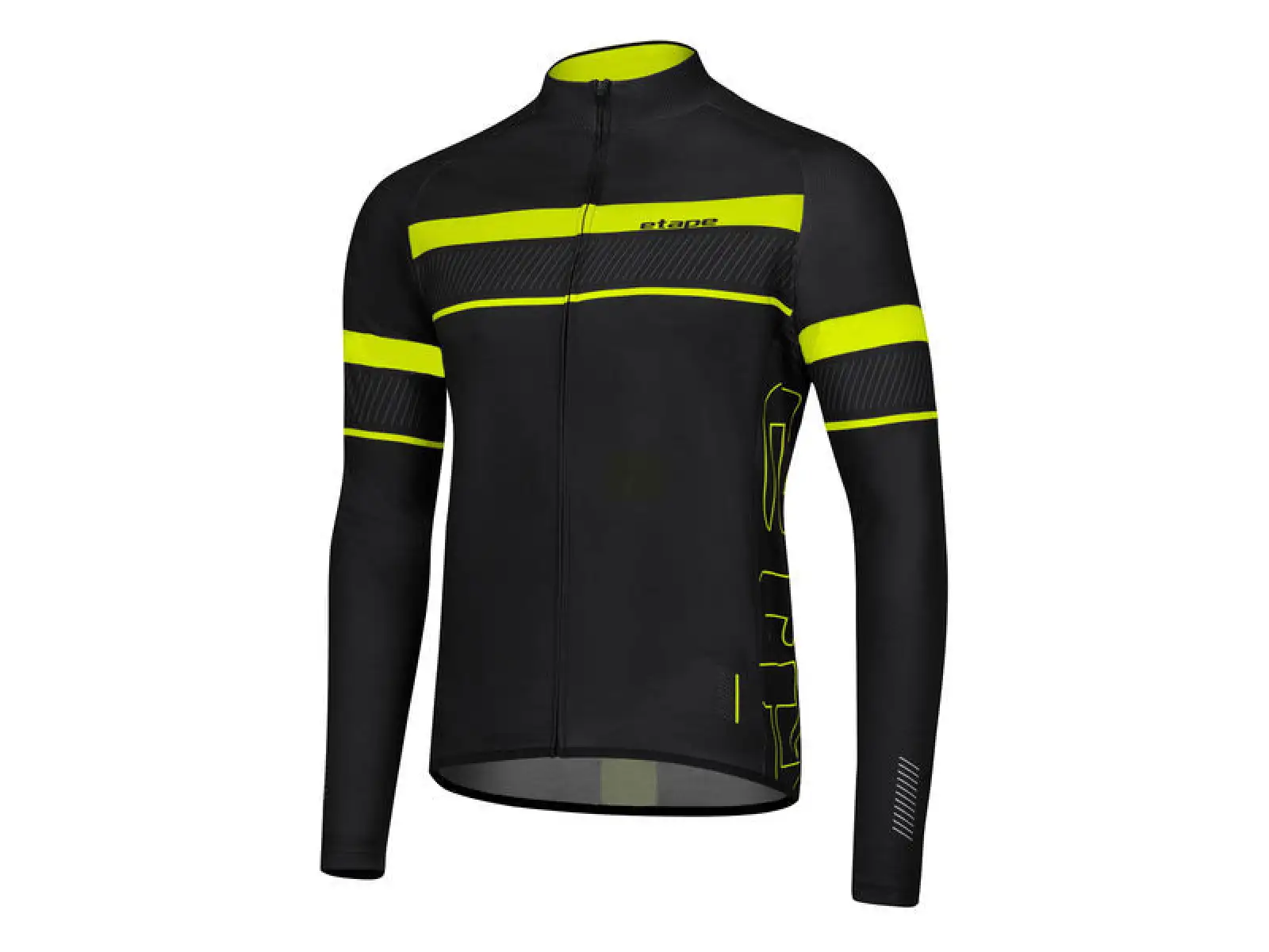 Etape Comfort 2.0 pánský dres dlouhý rukáv černá/žlutá fluo