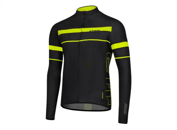 Etape Comfort 2.0 pánský dres dlouhý rukáv černá/žlutá fluo