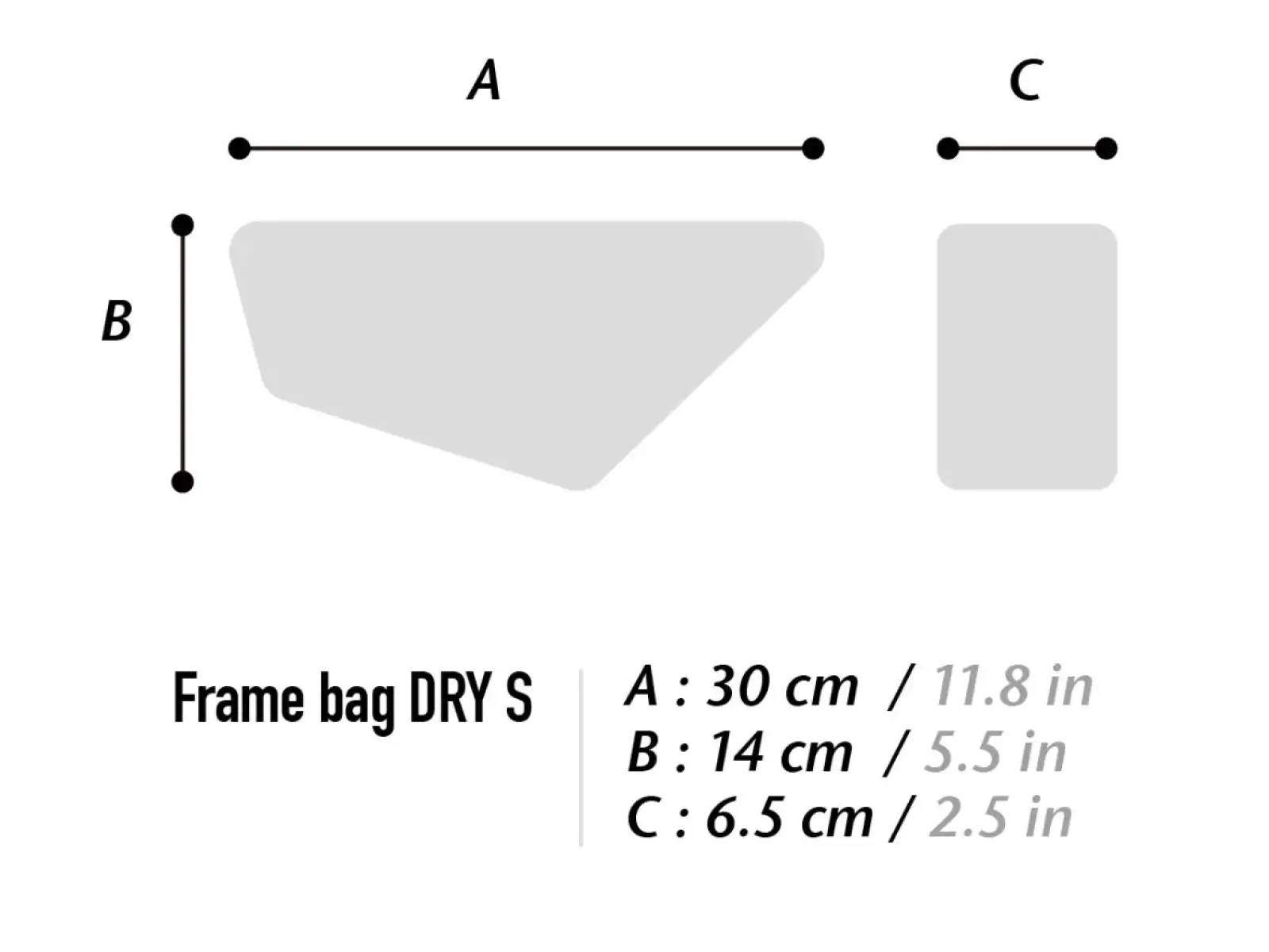 Woho X-Touring Frame bag Dry 2 l rámová brašna Honeycomb iron Grey