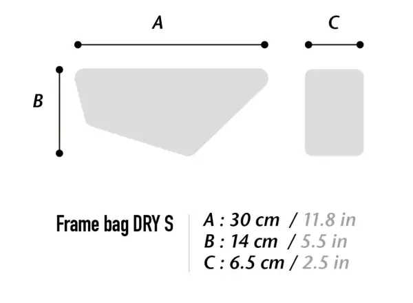 Woho X-Touring Frame bag Dry 2 l rámová brašna Honeycomb iron Grey