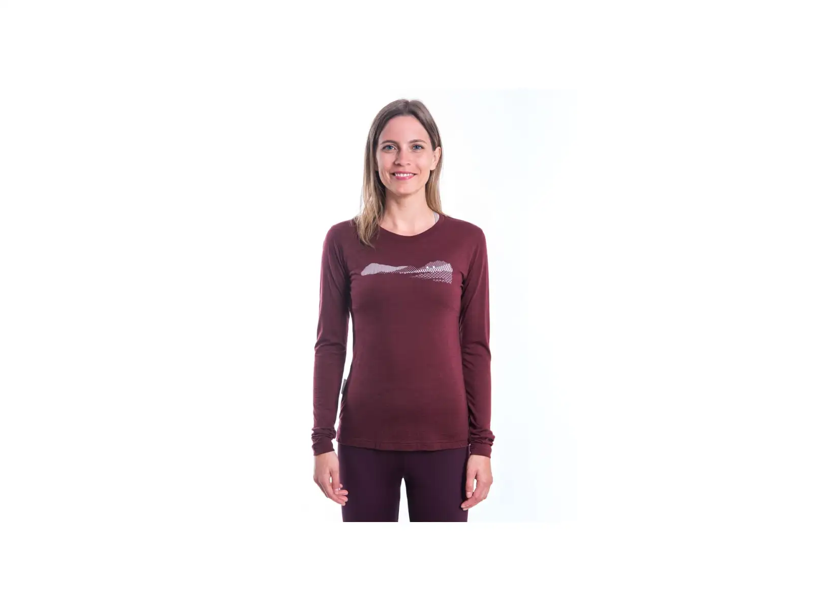 Sensor Merino Air PT Hills dámské triko dlouhý rukáv Port Red