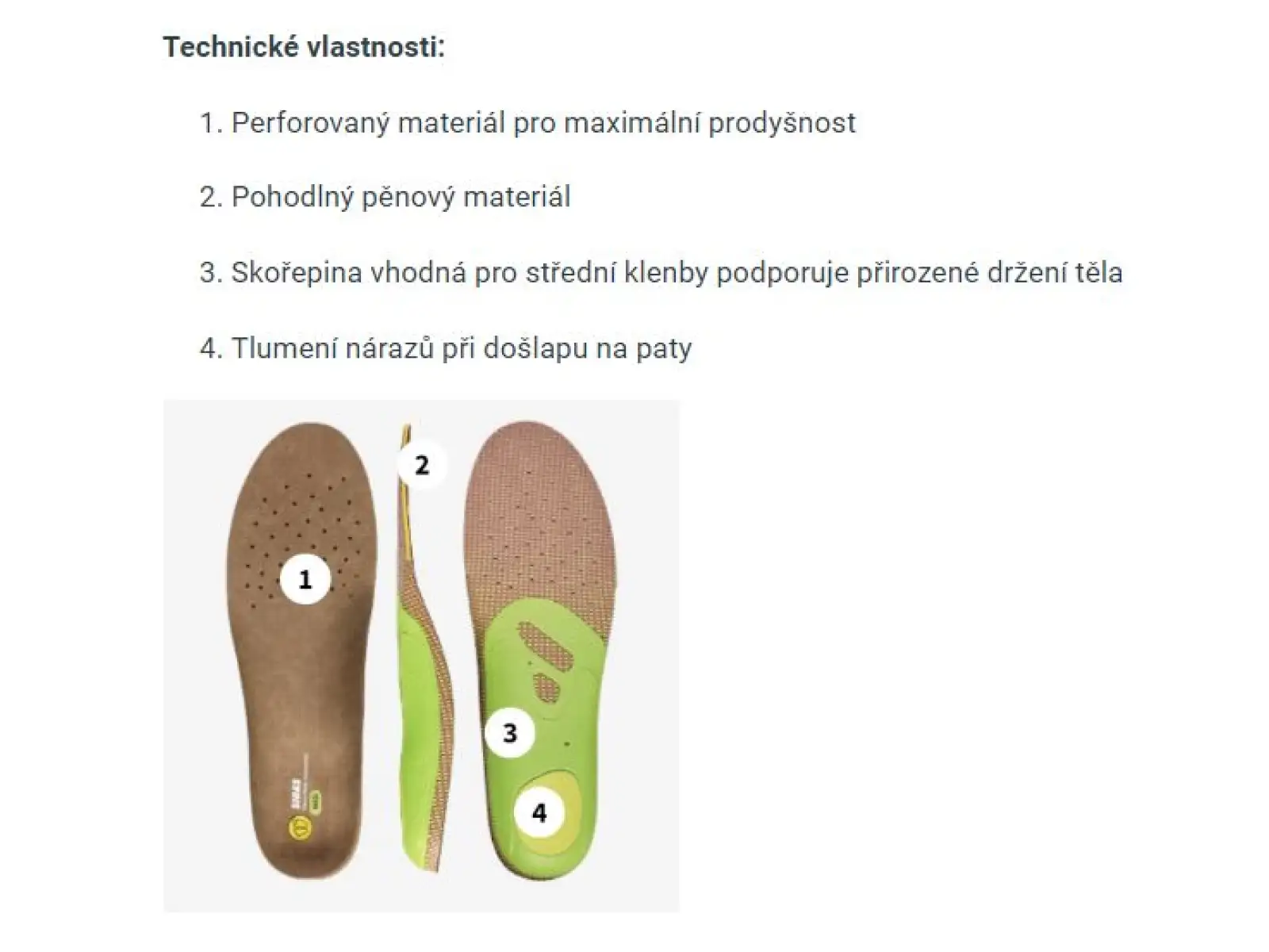 Sidas 3Feet Outdoor Mid vložky do bot střední klenba 1 pár