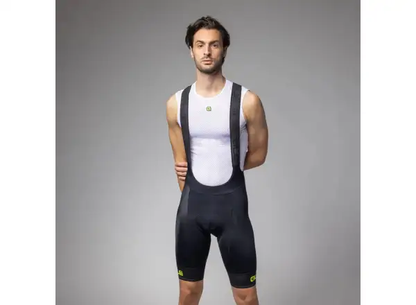 Alé Pragma Corsa 2.0 pánské kraťasy s vožkou a laclem Black/Fluo Yellow