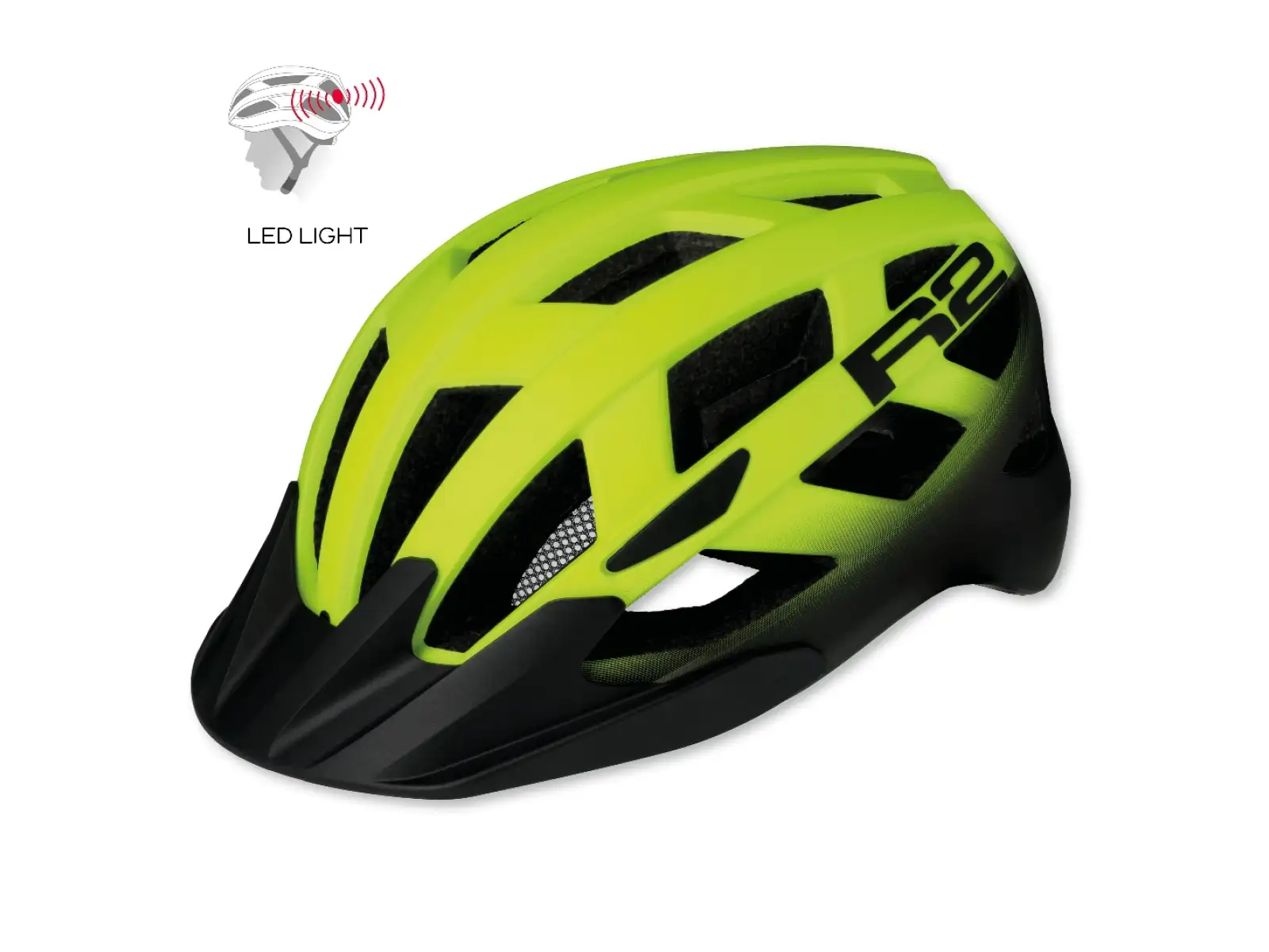 R2 Lumen cyklistická přilba neon žlutá/černá