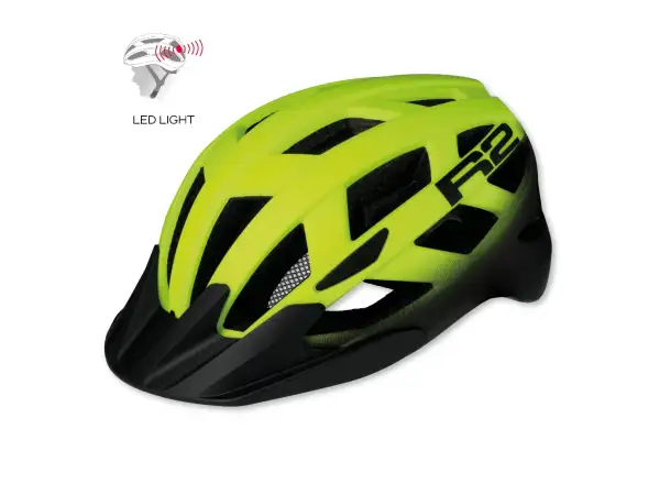 R2 Lumen cyklistická přilba neon žlutá/černá