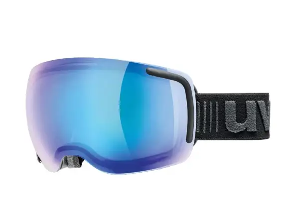 Uvex BIG 40 VFM lyžařské brýle black mat double lens/variomatic full mirror blue