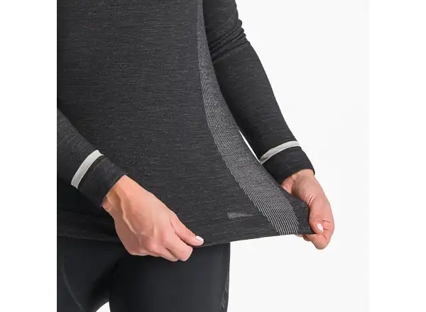 Castelli Merino dámské spodní triko dlouhý rukáv Black