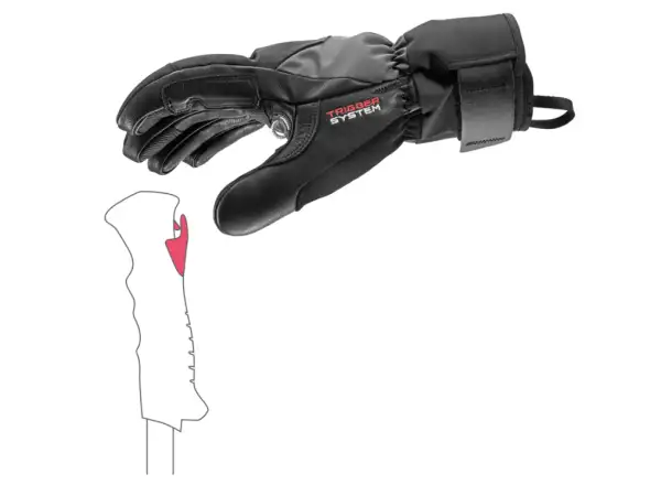 Leki Hevon Thermo 3D sjezdové rukavice Black