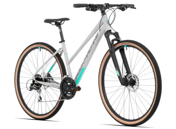 Rock Machine CrossRide 300 Lady gloss light grey/dark grey dámske trekingové kolo