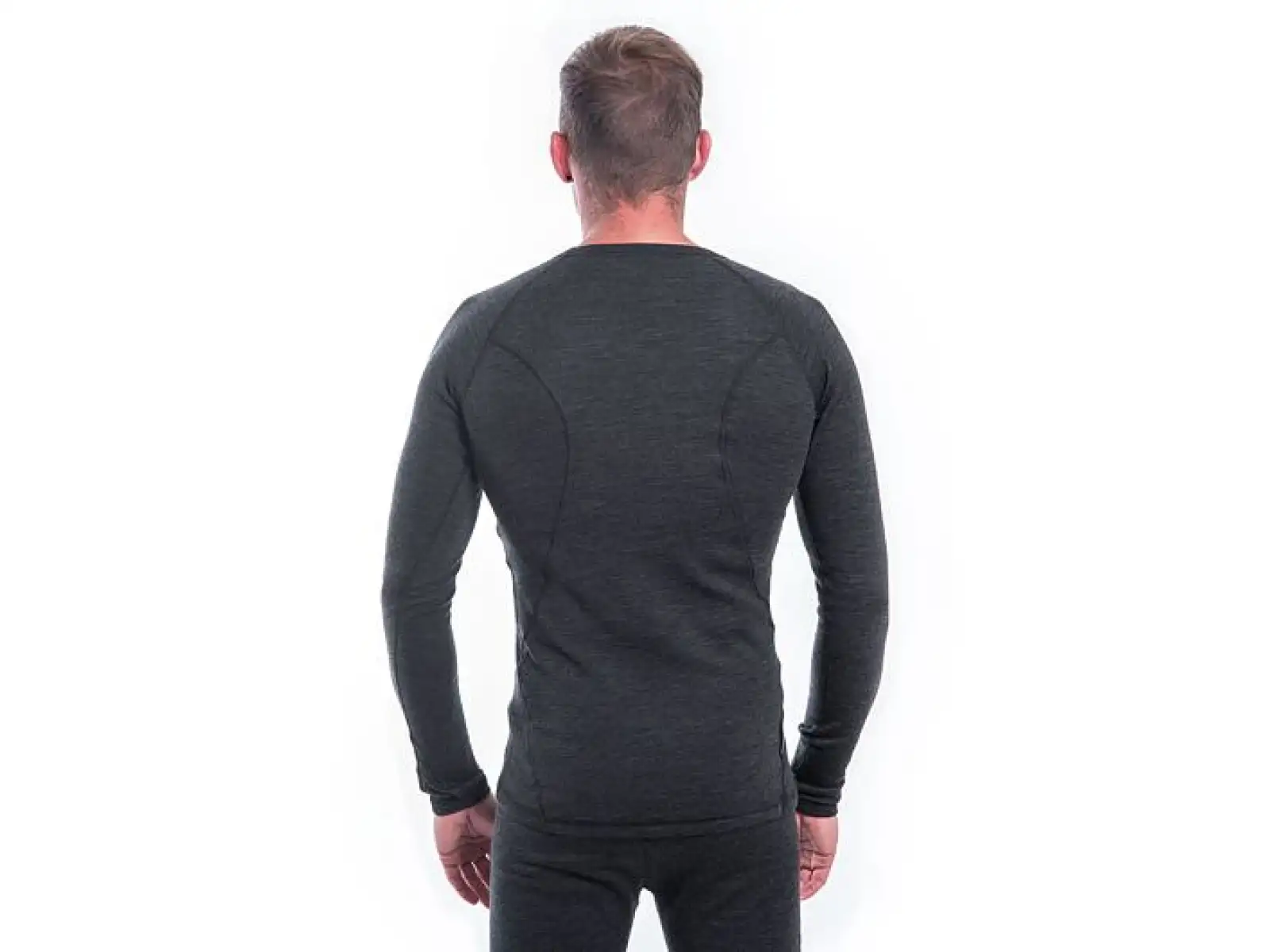 Sensor Merino Bold pánské triko dlouhý rukáv Anthracite Gray