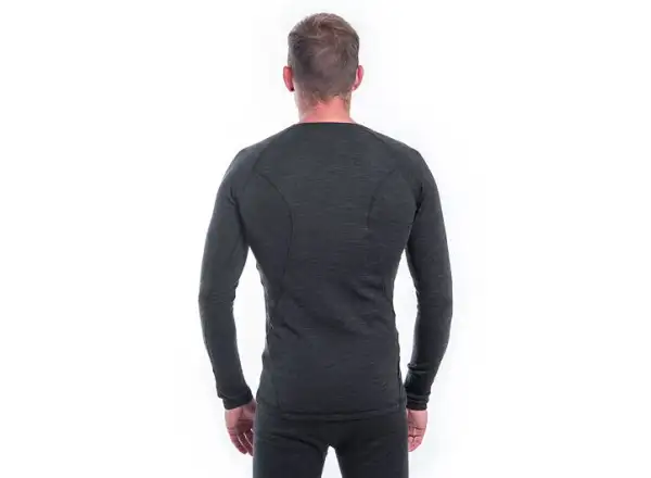 Sensor Merino Bold pánské triko dlouhý rukáv Anthracite Gray