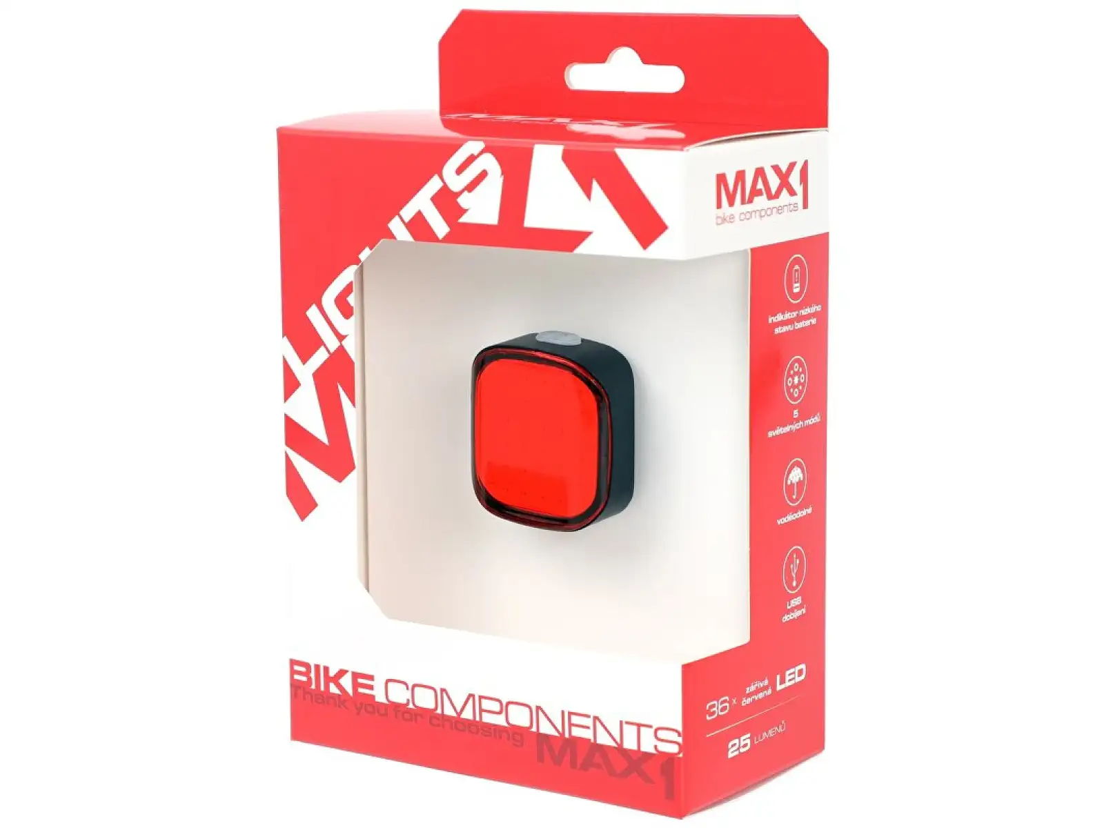 Max1 Sirius USB zadní světlo