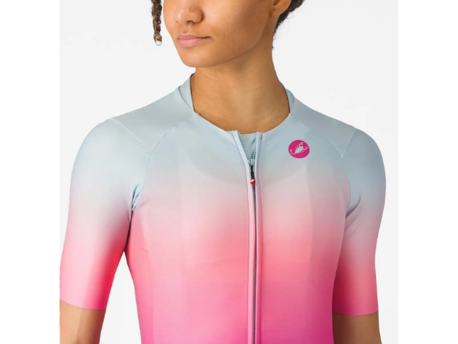 Castelli UPF W dámský dres Winter Sky/Violet Pink
