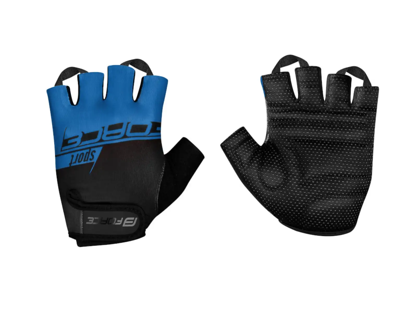 Force Sport krátké rukavice černá/modrá